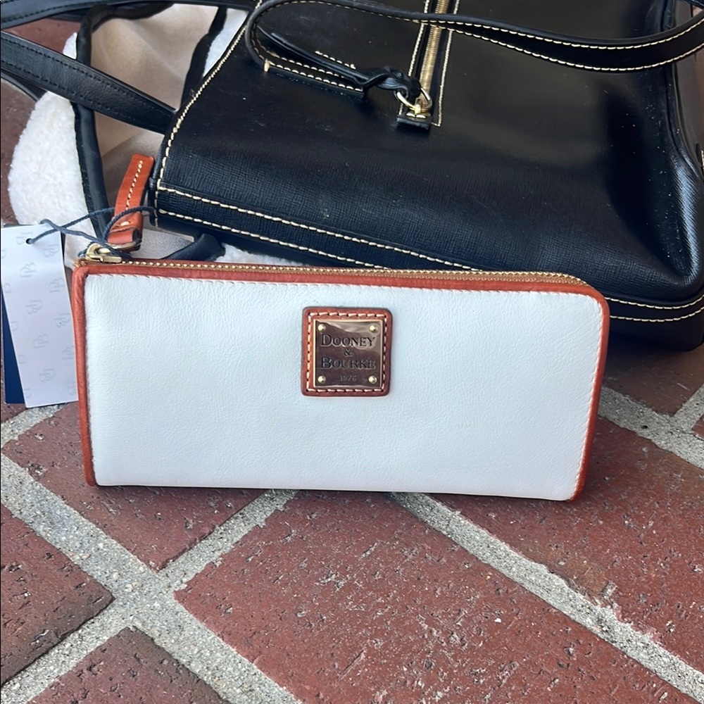 Dooney & Bourke White and Brown Wallet